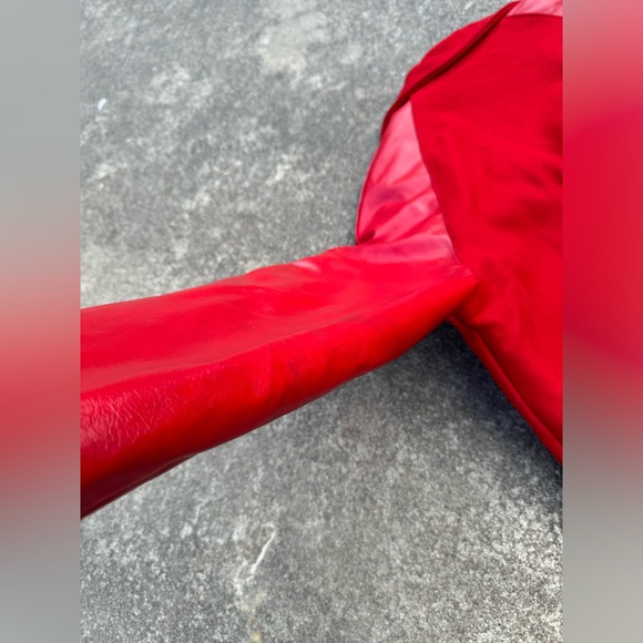 Howe Wool Leather Varsity Jacket Vtg 70’s Sz 38 USA Naugalite Red Embroidered - Picture 11 of 14